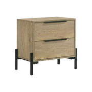 Newhall - Nightstand - Vintage Oak Melamine
