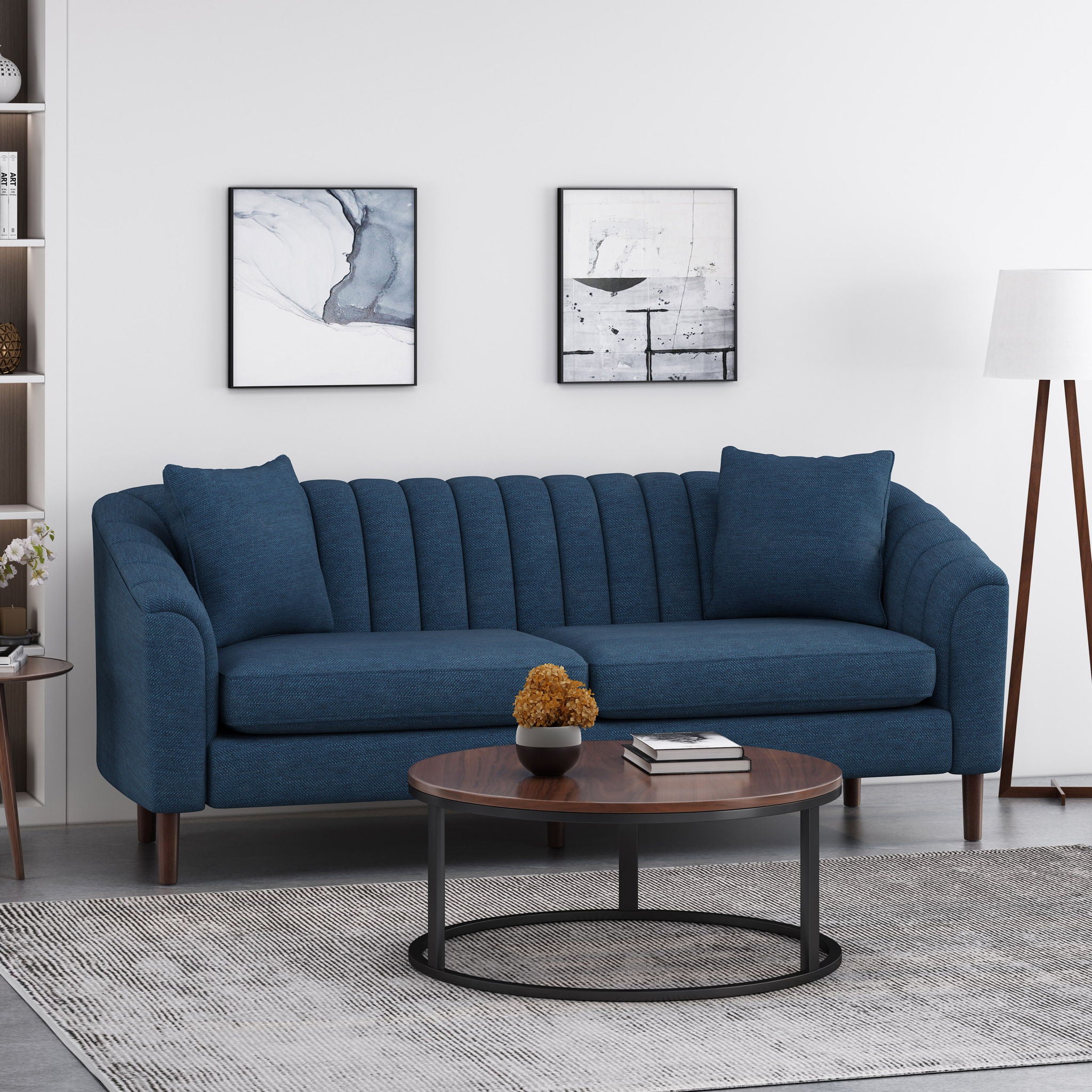 Contemporary 3 Seater Sofa With Accents