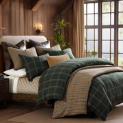 Windowpane - Twin Plaid Comforter Set (Set of 2) - Hunter Green