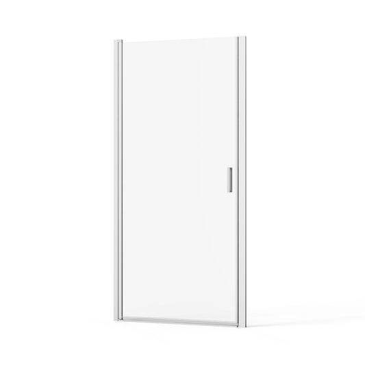 Pivot Shower Door, Tempered Glass, Semi Frameless