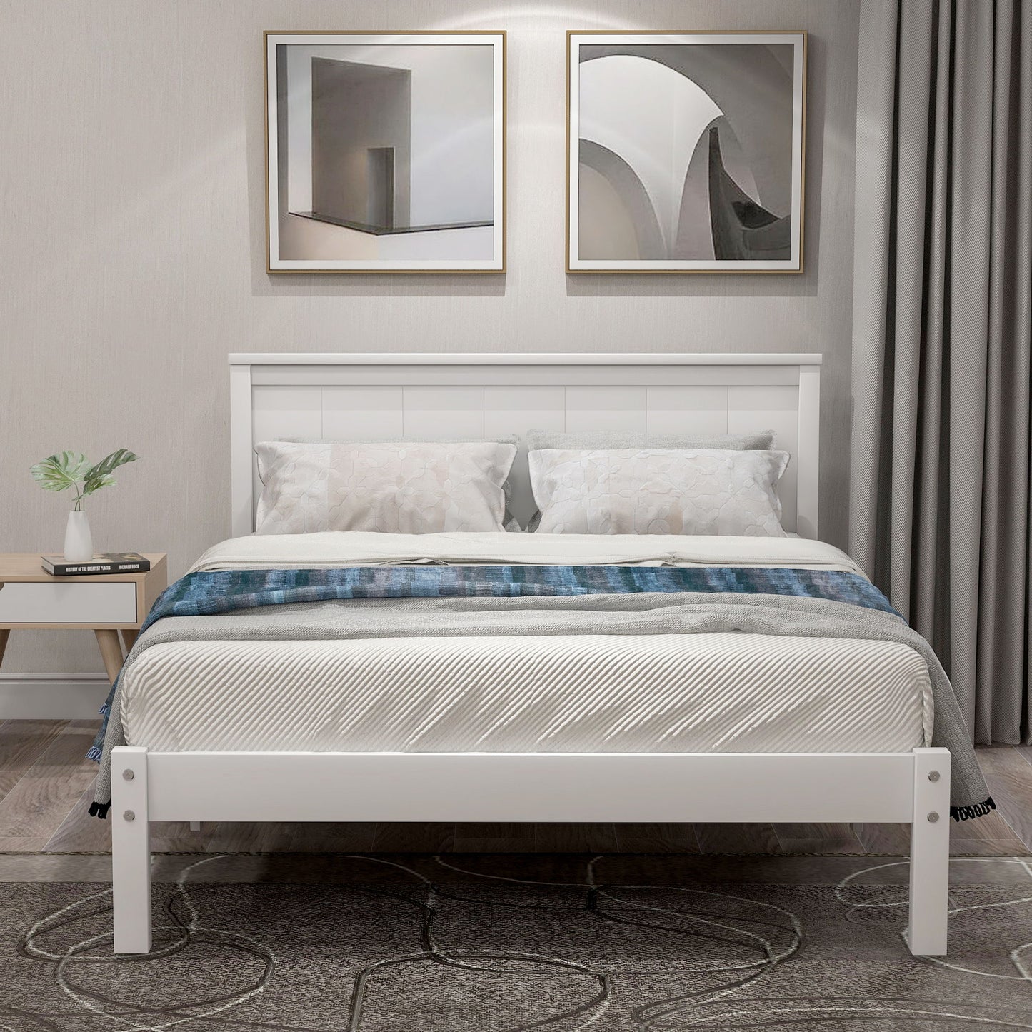 Platform Bed Frame With Headboard