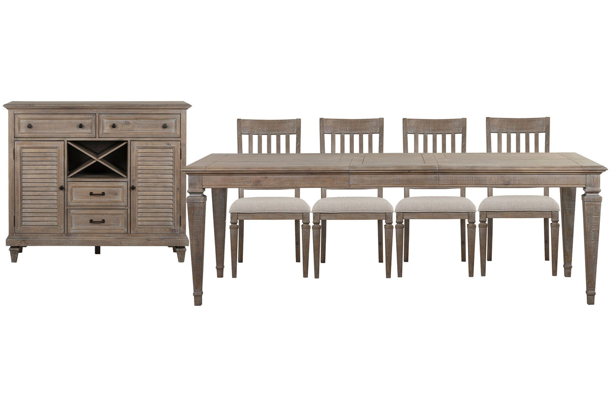 Lancaster - 6 Piece Extendable Rectangular Dining Table Set