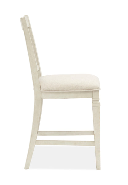 Newport - Counter Dining Chair With Upholstered Seat (Set of 2) - Alabaster