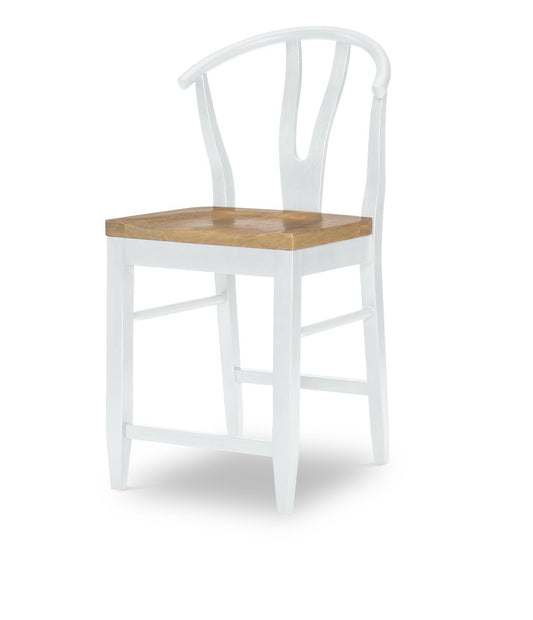 Franklin - Wishbone Back Counter Height Chair (Set of 2) - Harvest Oak / Natural White