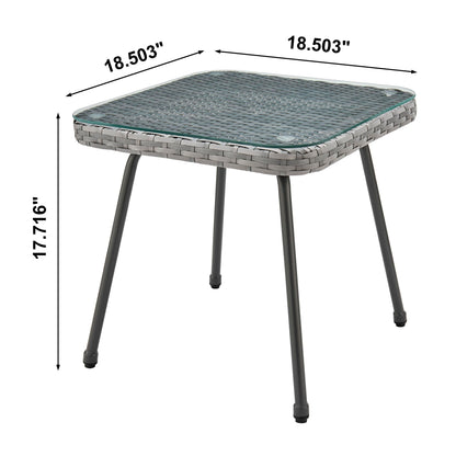 Cannes - 3 Piece Outdoor Patio Conversation Set