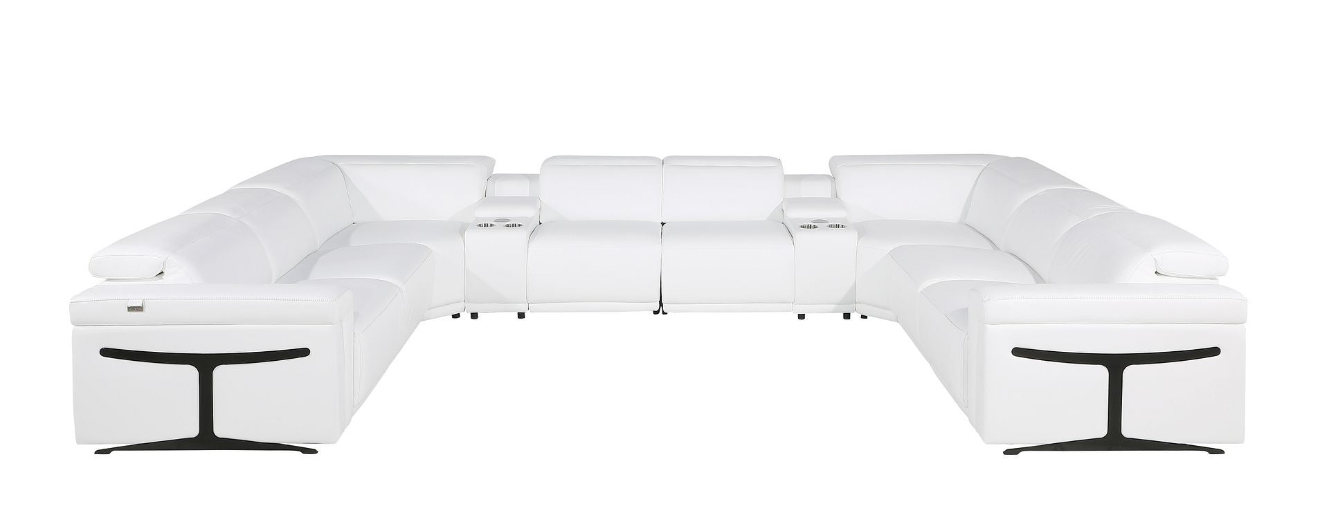 1126 - 10-Piece U-Shaped Sectional Sofa In With 4 Power Recliners & Power Headrests