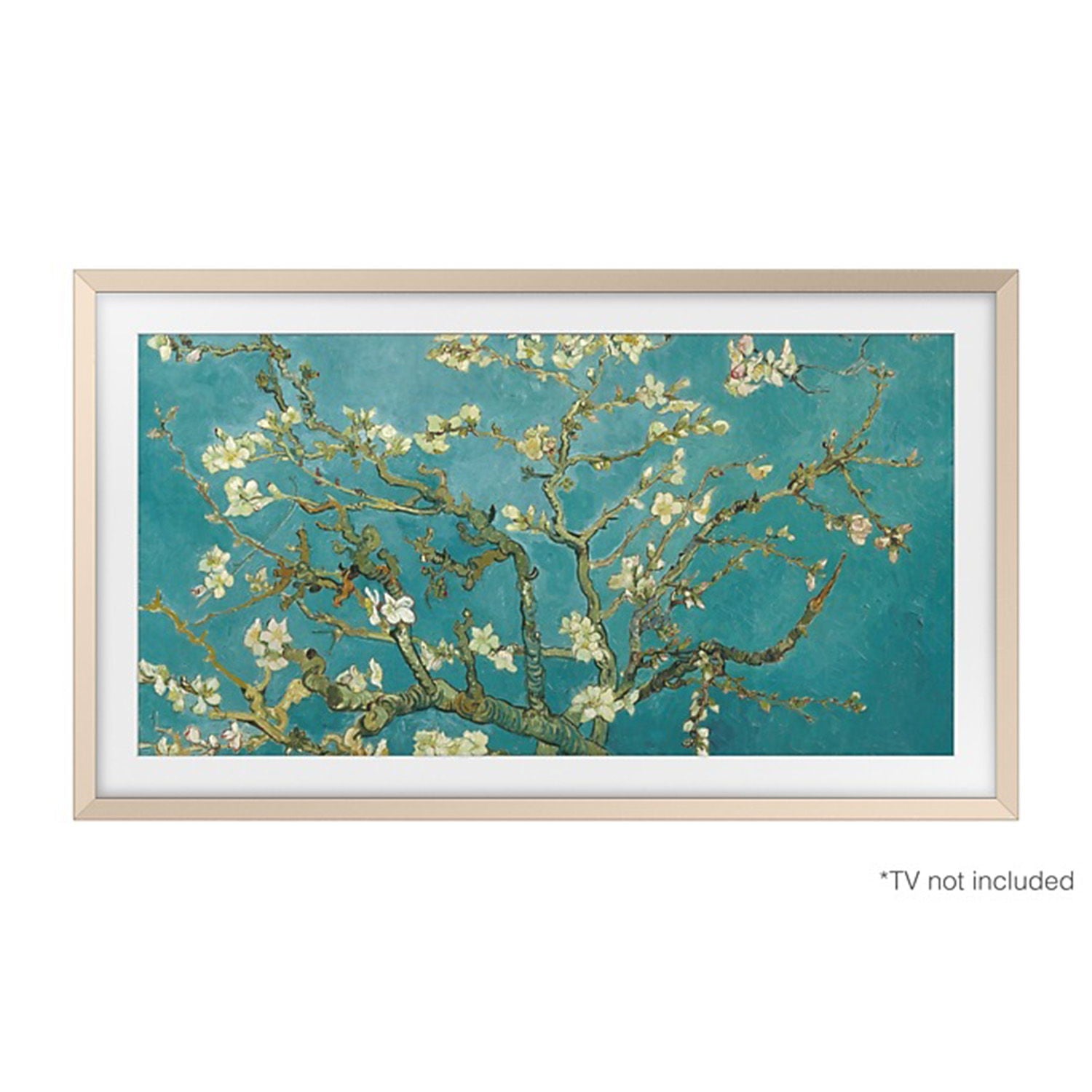 Samsung - 50" The Frame Customizable Bezel - Sand Gold Metal