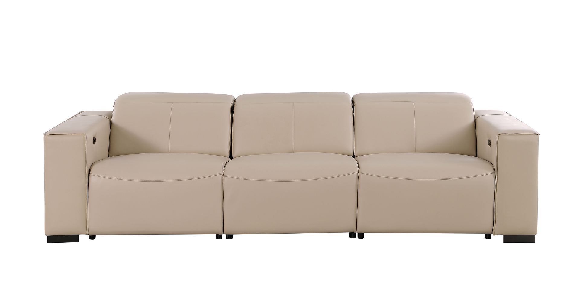 1208 - Leather Reclining Set (Sofa & Loveseat With Four Power Recliners)