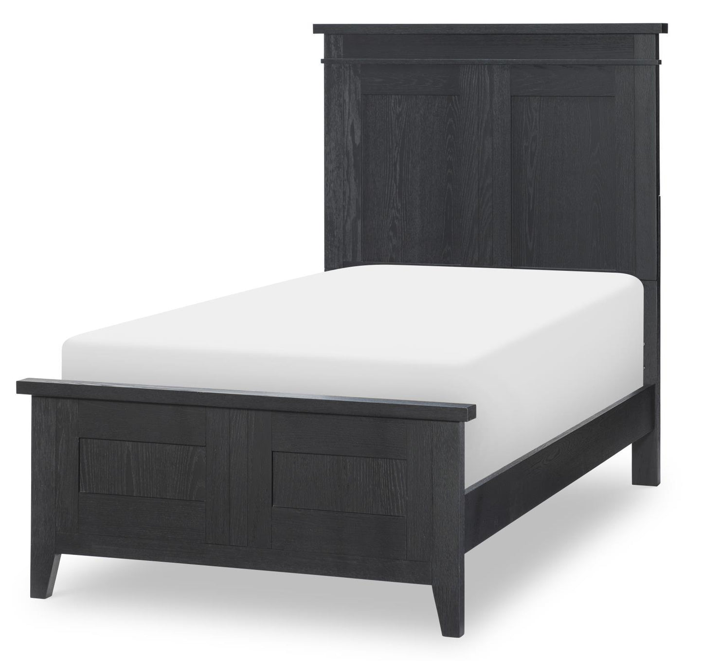 Today's Traditions - Twin Panel Footboard With Slats - Blacksmith