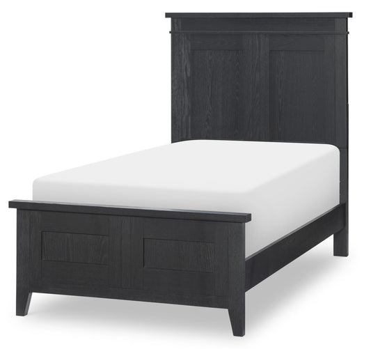 Today's Traditions - Twin Panel Footboard With Slats - Blacksmith