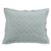 Diamond Linen - Linen Cotton Diamond Quilted Pillow Sham - Seaglass