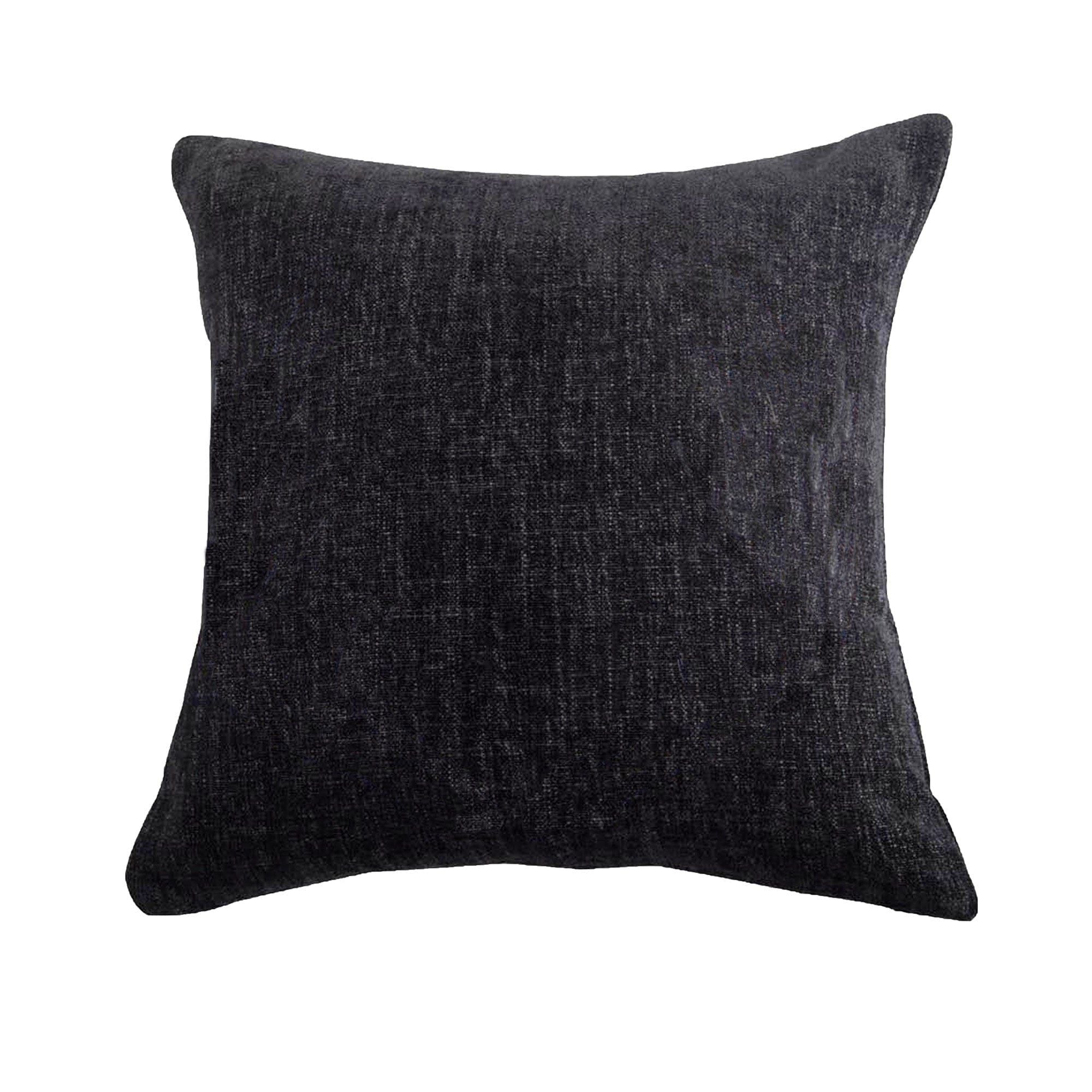 Hamilton - Chenille Embroidered White Antler Pillow - Gray