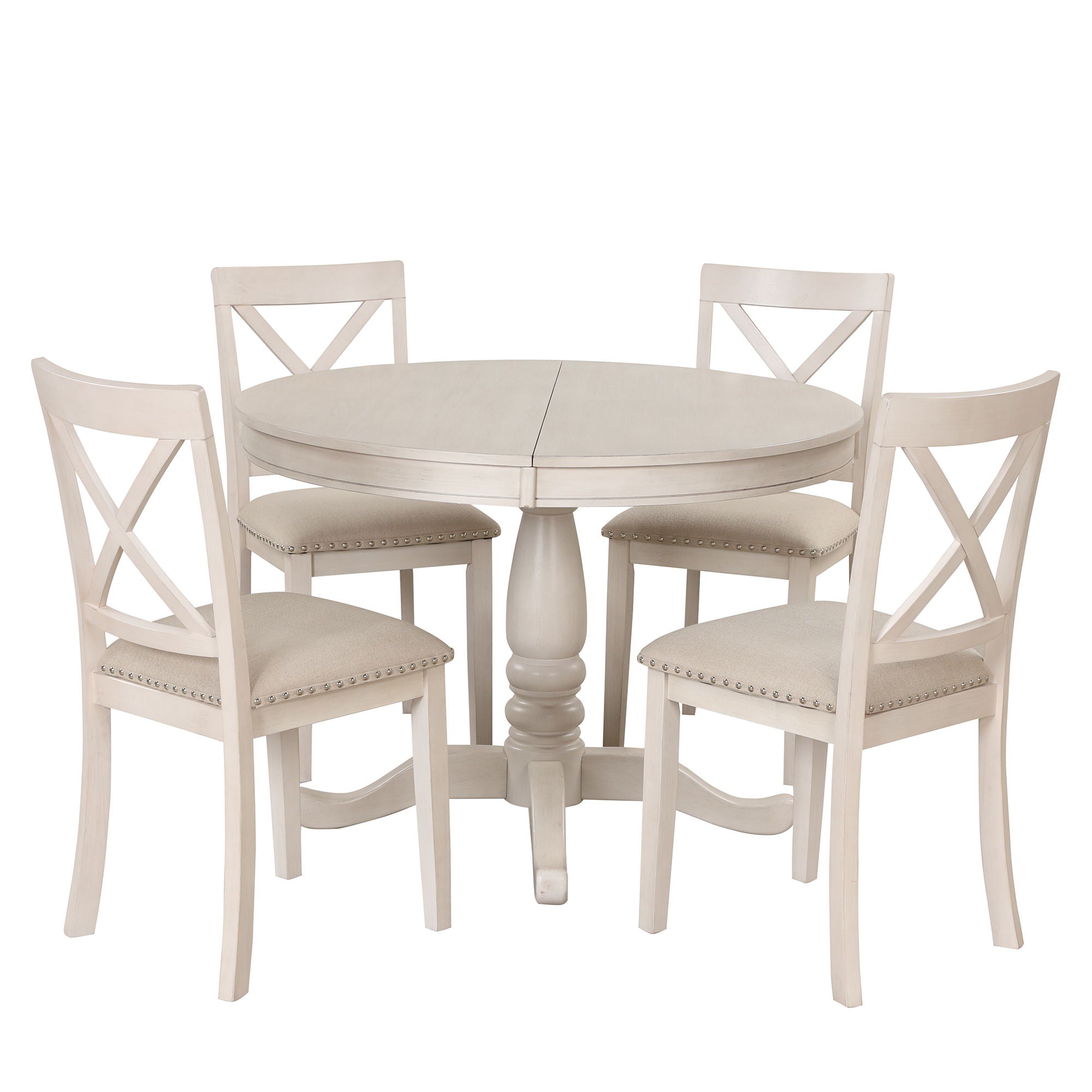 5 Piece Dining Room Set, Table And Chairs Set For 4 Persons