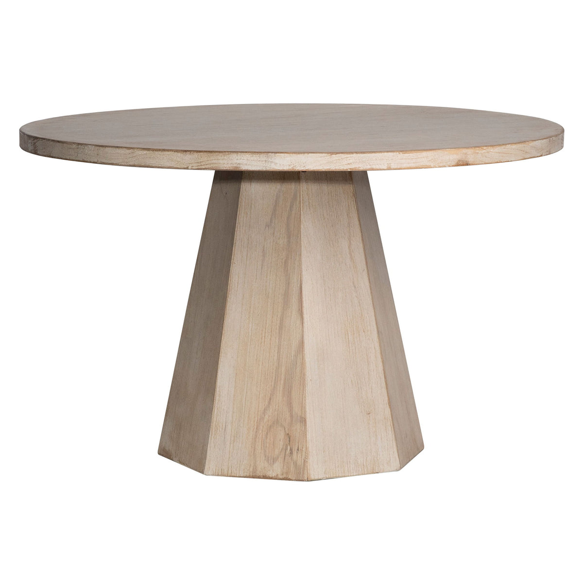 Jansen - Round Dining Table - Light Warm Wash