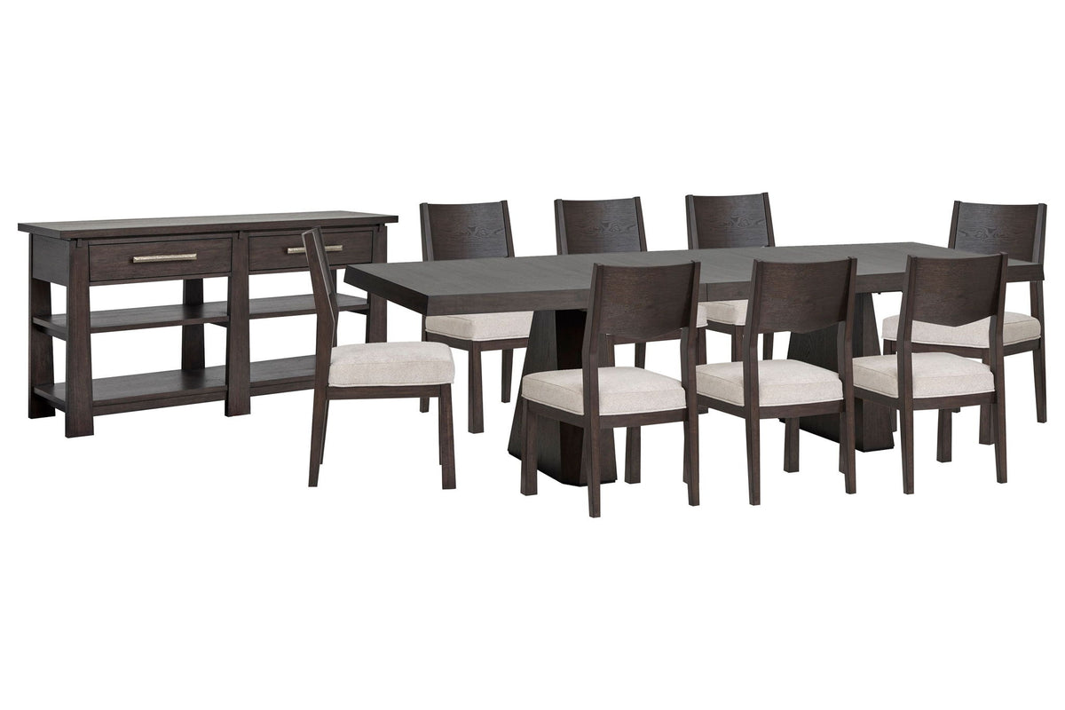 Tauren - 10 Piece Extendable Double Pedestal Dining Table Set