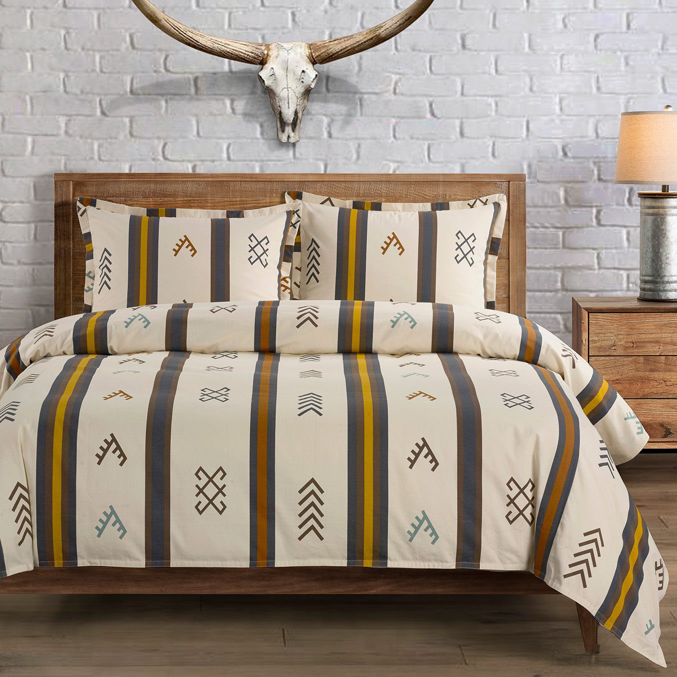 Toluca Canvas - King Comforter Set (Set of 3) - Multi Color