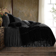Stella - Twin Faux Silk Velvet Bedspread Set (Set of 2) - Slate