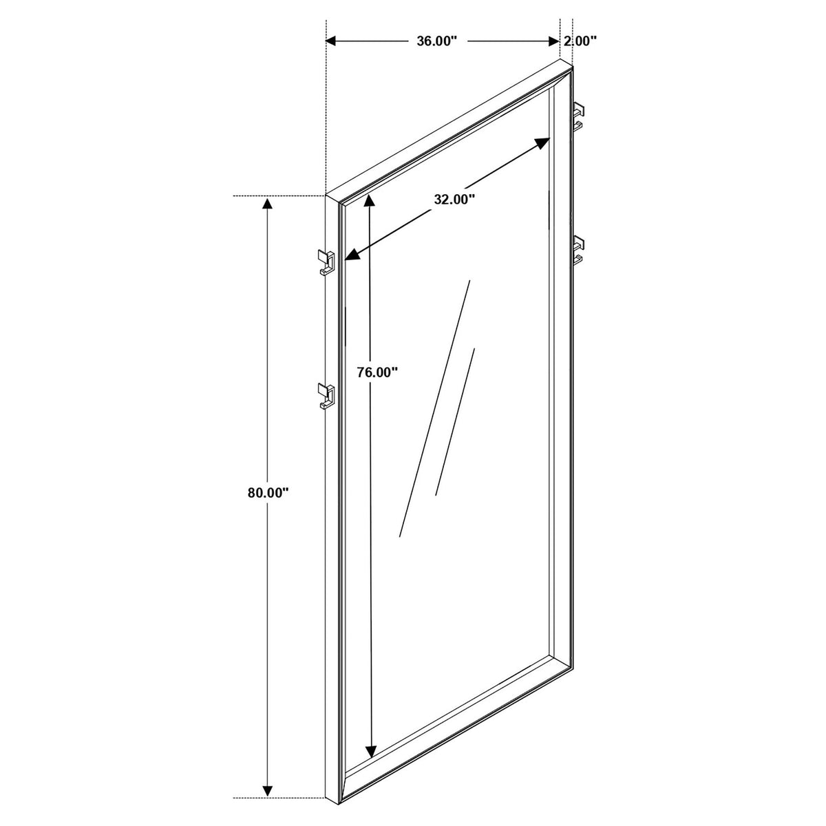Prescott - Floor Mirror With Full Length Reflection - Brown