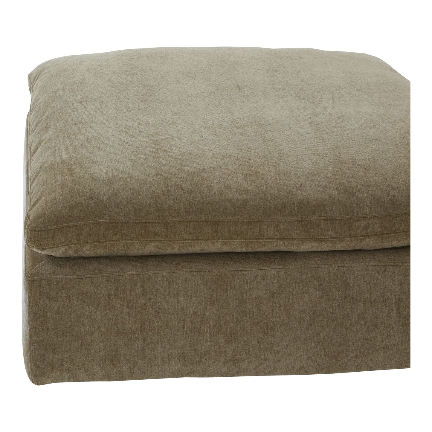 Clay - Performance Fabric Ottoman - Light Brown