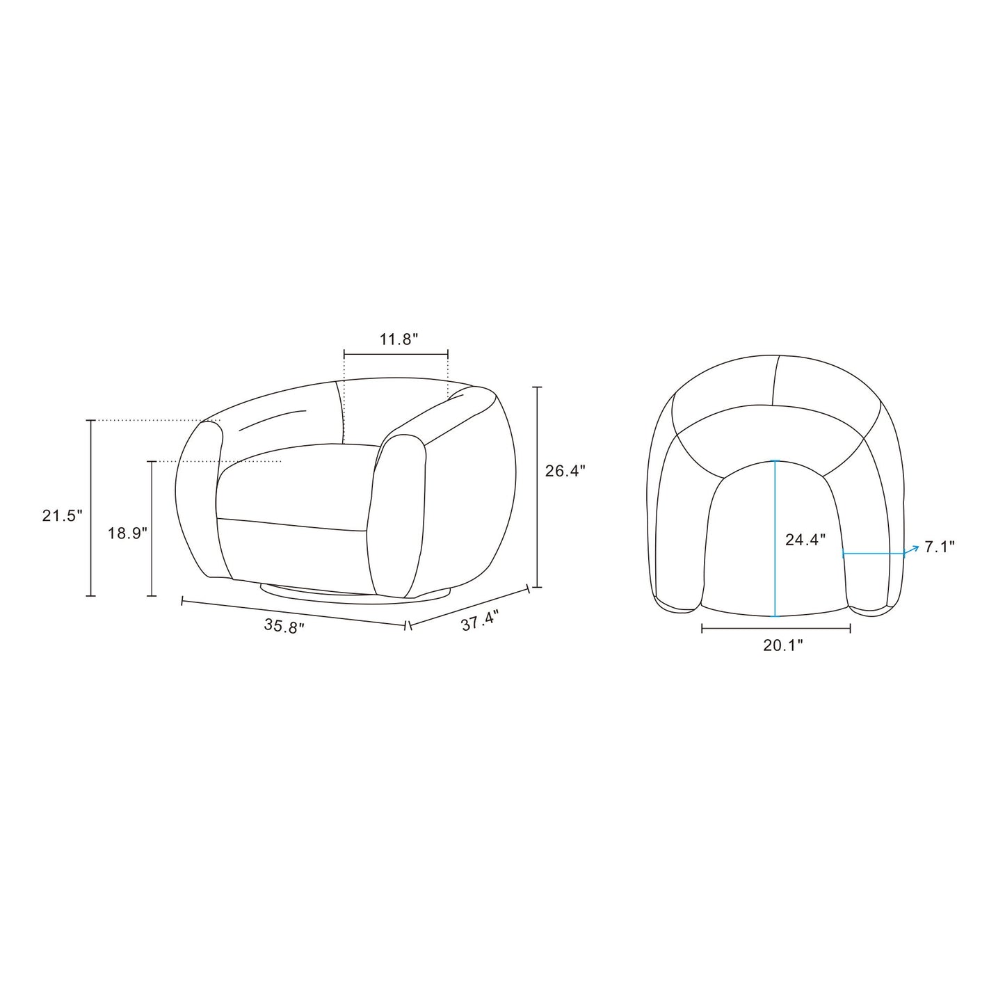 Tribeca - Swivel Lounge Chair