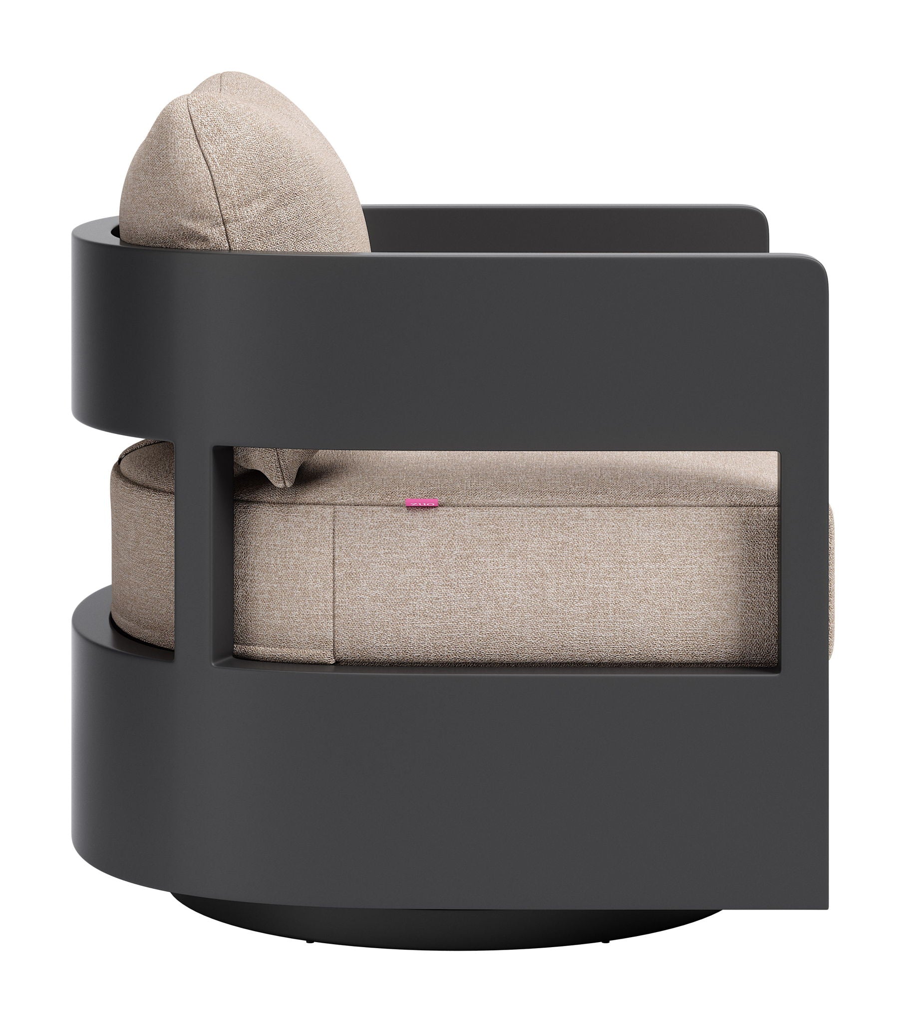 Foret - Swivel Chair - Beige / Black