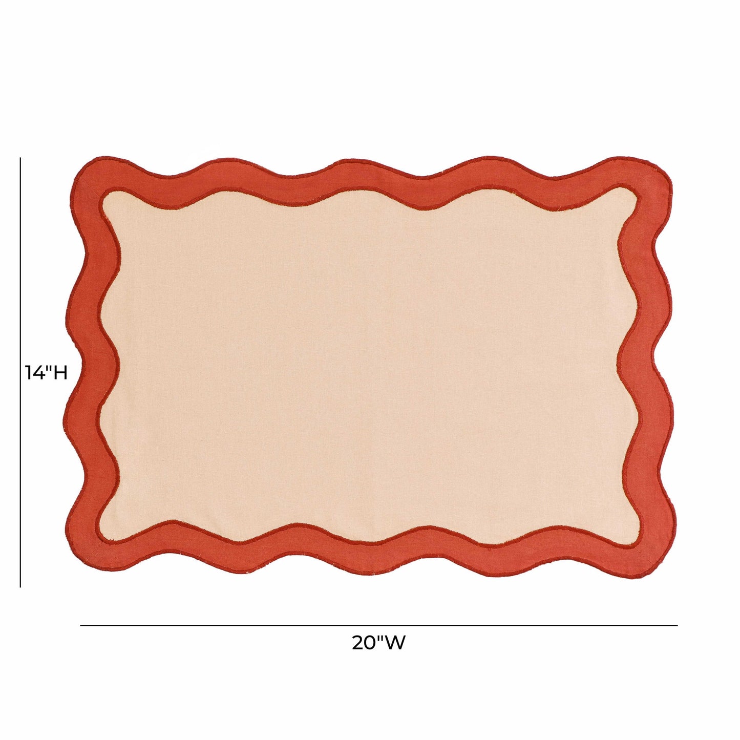 Scalloped Edge - Cotton Placemat (Set of 4)