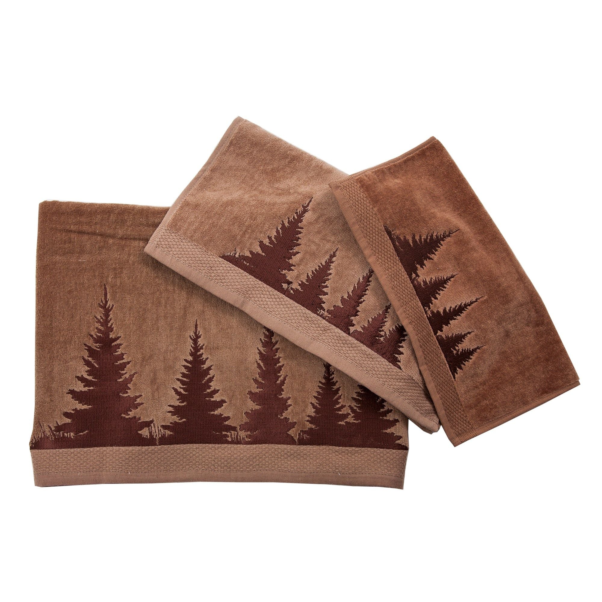 Clearwater Pines - Towel Set (Set of 3), 2 Per Carton - Mocha