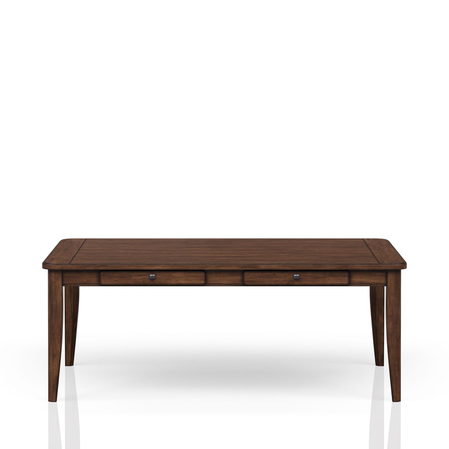 Casual Dining Table With Four Storage Drawers - Brown
