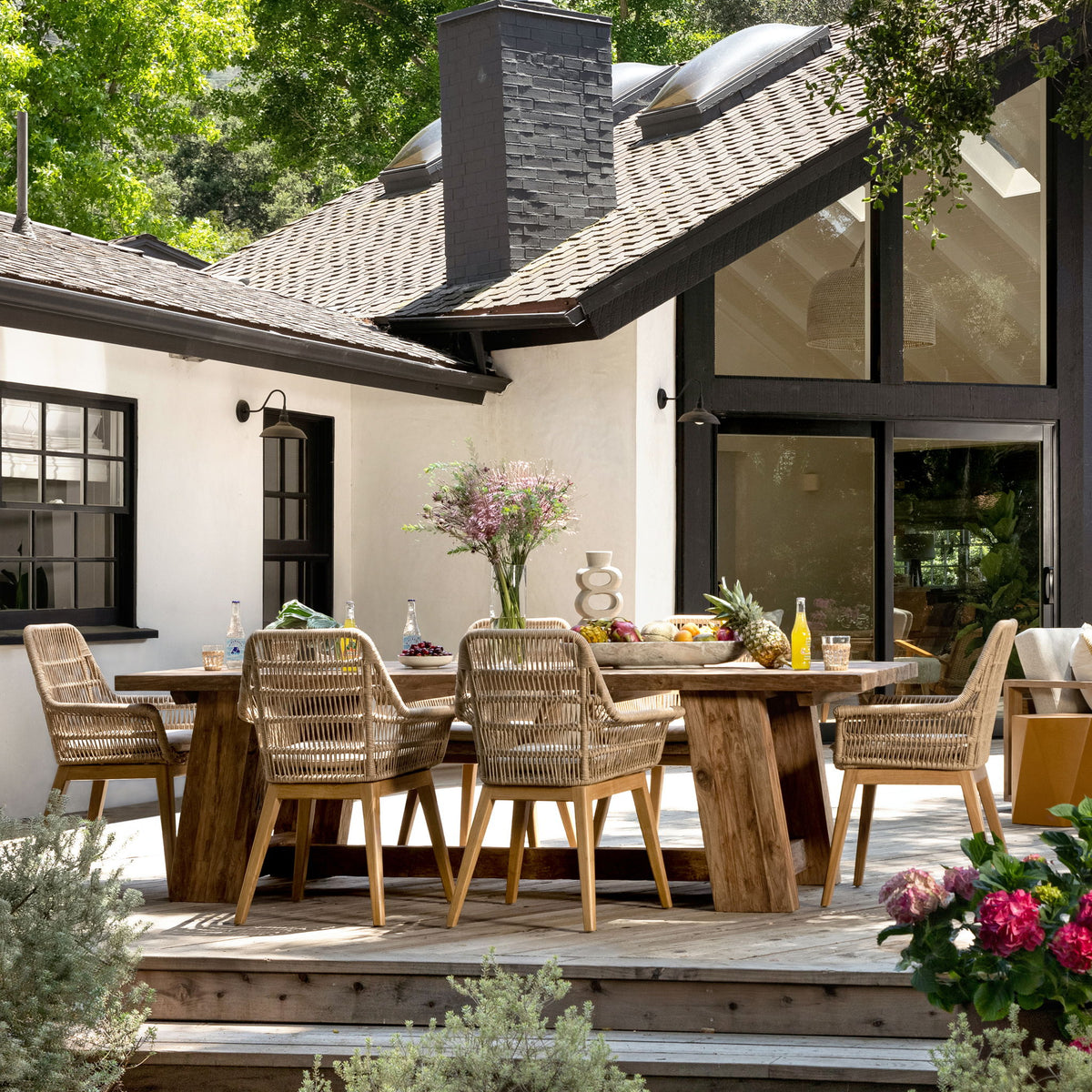 Kenna - Outdoor Dining Chair (Set of 2) - Natural And Ivory