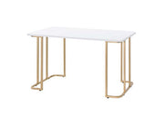 Estie - Vanity Desk (Same 93102) - White & Gold