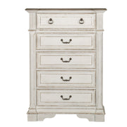 Abbey Park - 5 Drawer Chest - Antique White