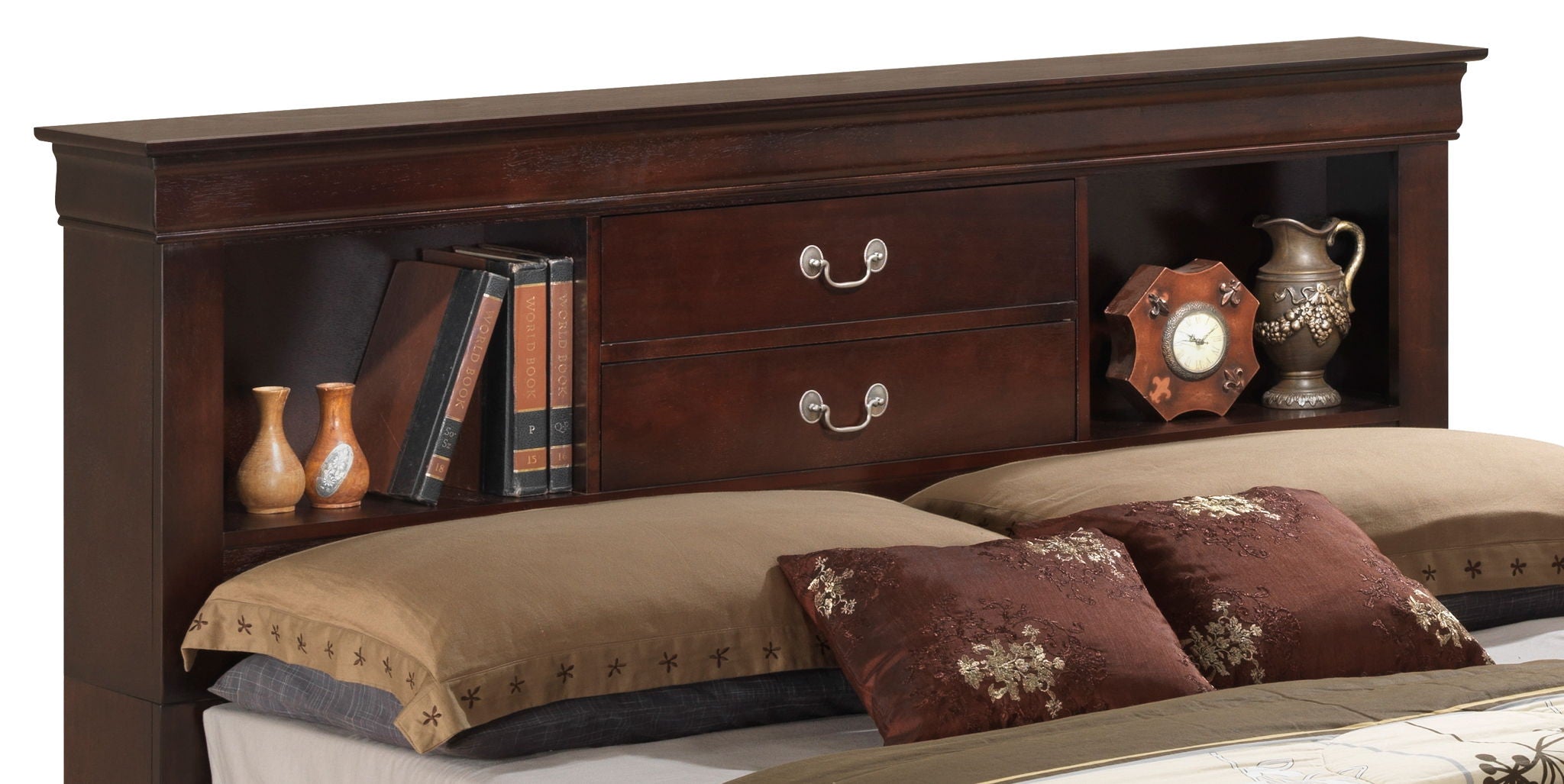 Glory Furniture - Louis Phillipe - Bookcase Storage Bed