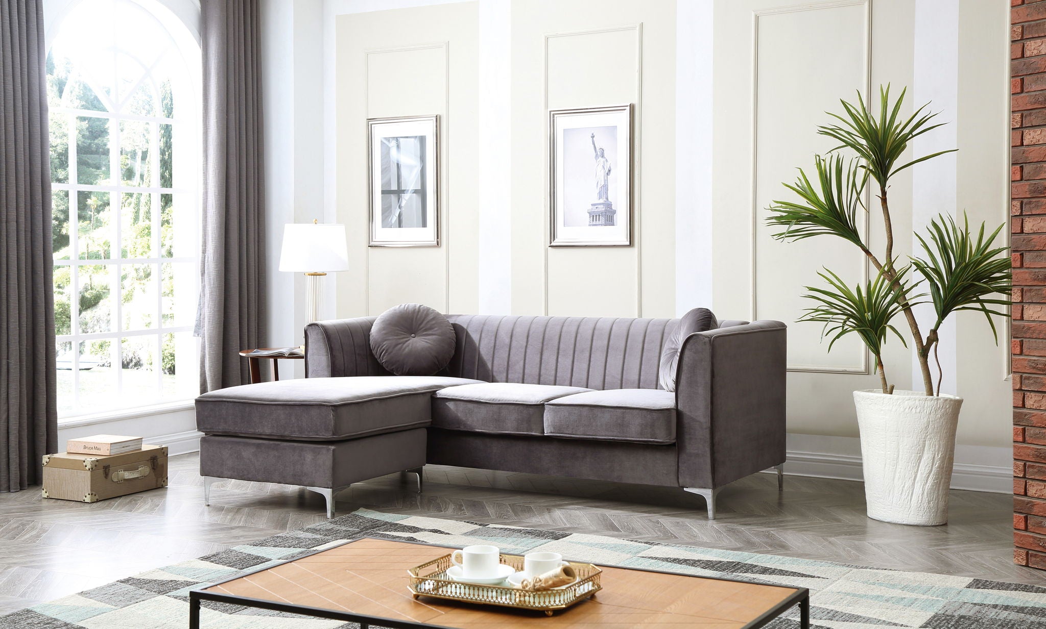 Delray - Micro Suede Sofa Chaise