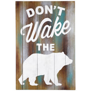 Wall Décor - 15.75" x 23.5" Don't Wake The Bear Wall Décor  - White