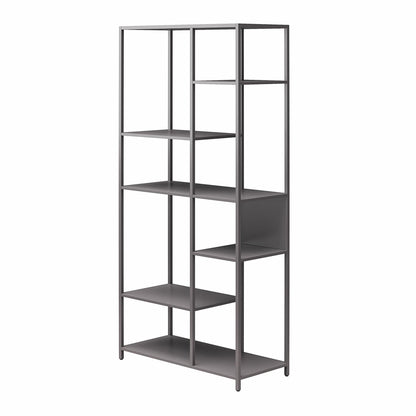 Mission District - Bookcase Room Divider With 6 Shelves - Gray
