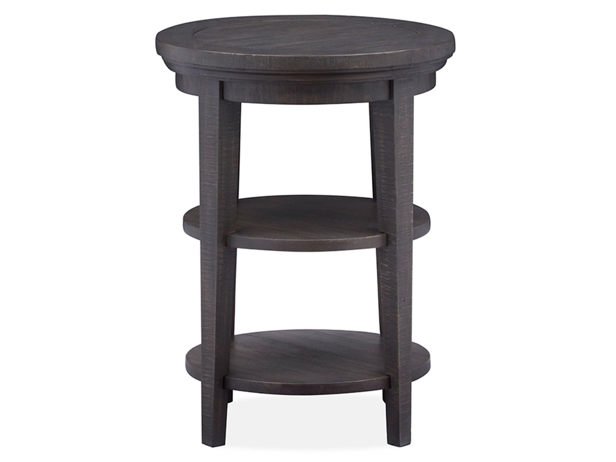 Westley Falls - Round Accent End Table - Graphite