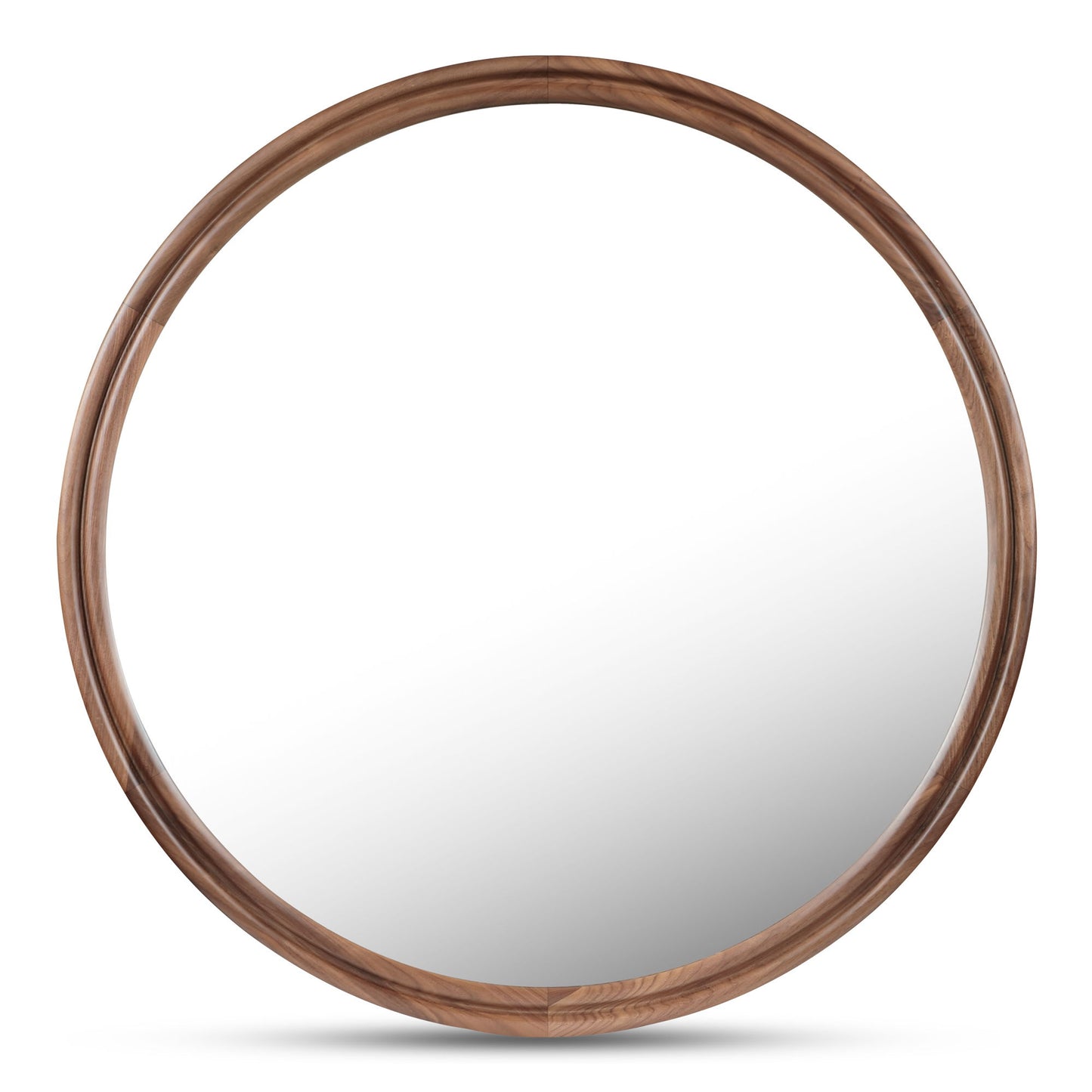 Alcott - Round Accent Mirror Large - Dark Brown