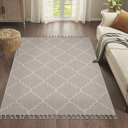 Guros - 8' X 10' Trellis Indoor / Outdoor Area Rug - Ivory