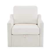 Swivel Arm Chair With USB Type-C Charging And Book Pocket