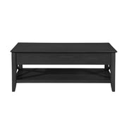Decatur - Farmhouse Lift Top Coffee Table With Storage - Black / Ash