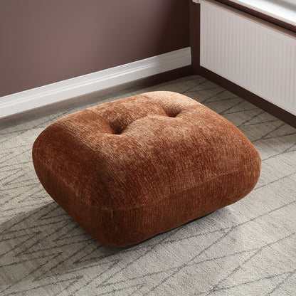 Carrick - Ottoman - Rust Brown Chenille