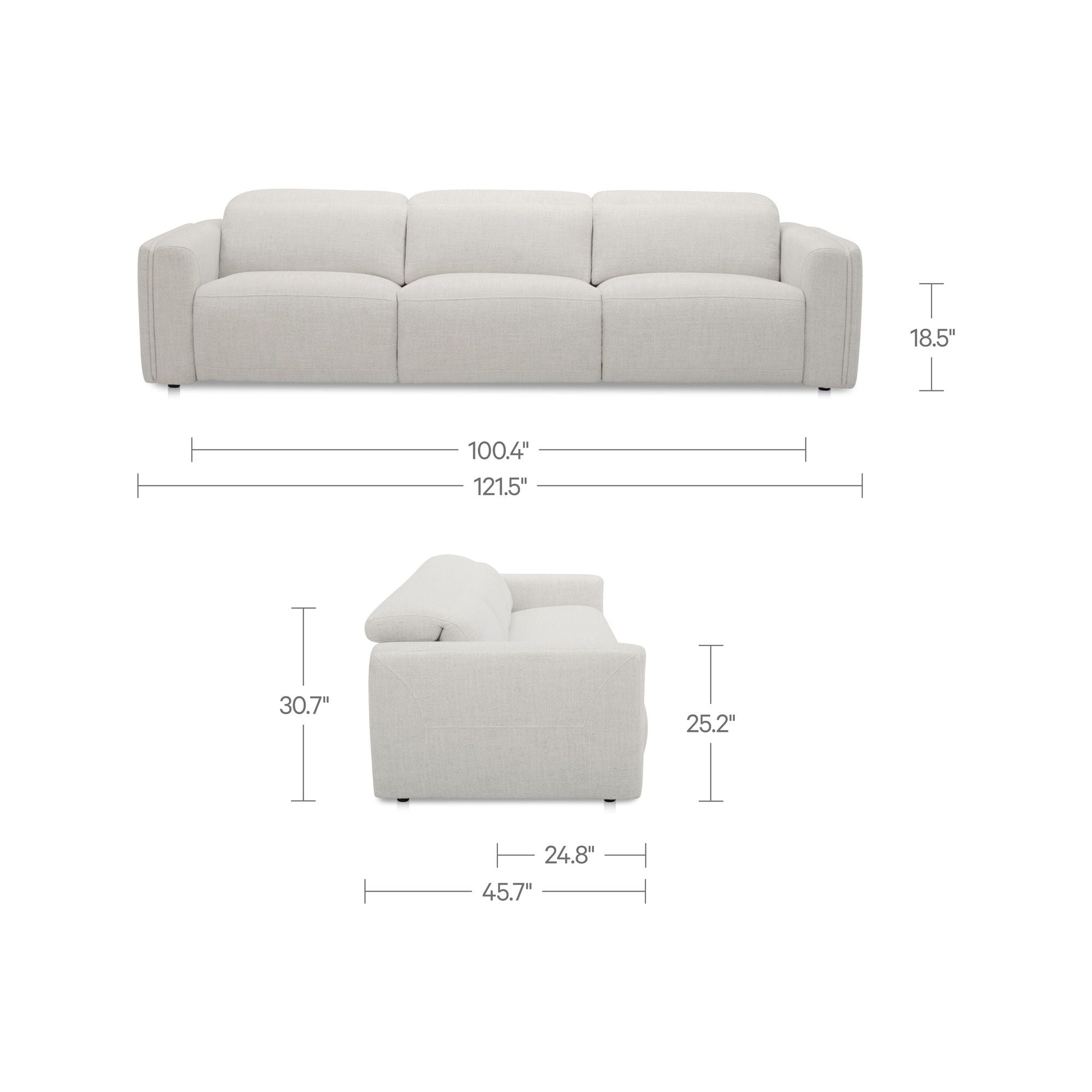 Wilder - Power Recliner Sofa - Flecked Oat / Beige
