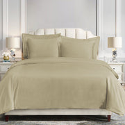 Simone - King Velvet Duvet Cover Set (Set of 3) - Oatmeal