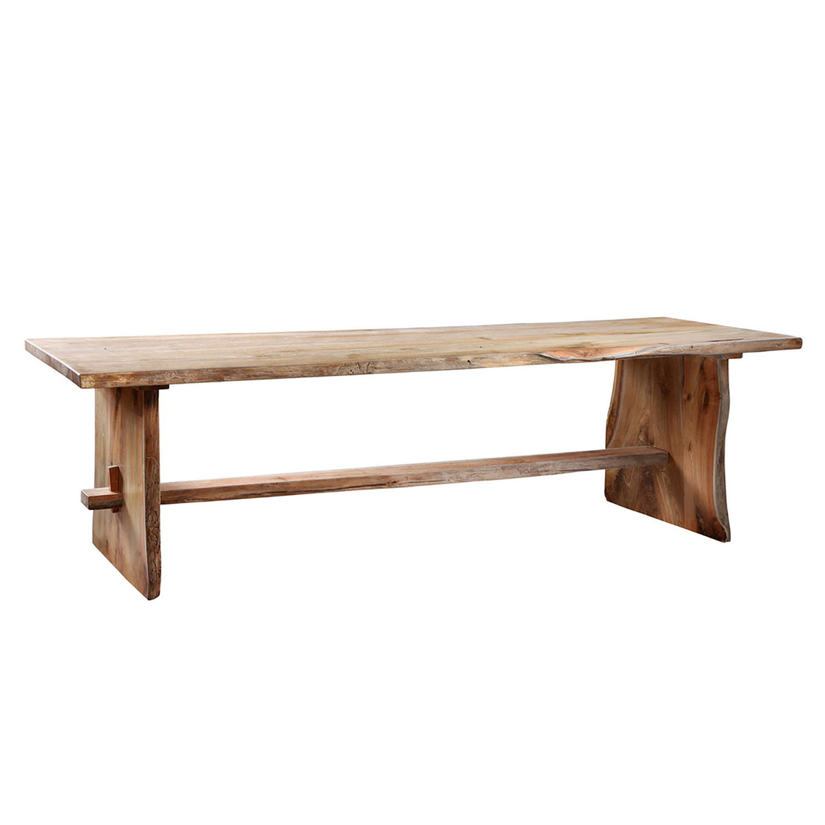 Solid - Dining Table With Teak Live Edge