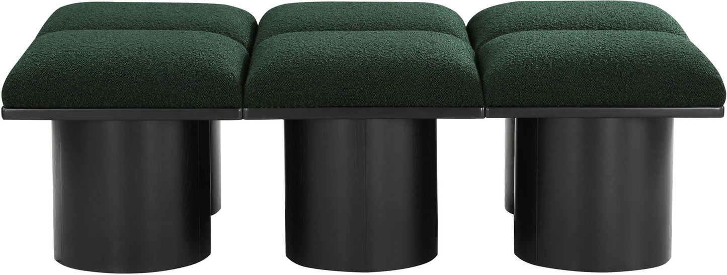 Pavilion - 6 Piece Modular Bench With Black Base