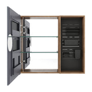 Wall Mounted Bathroom Mirror Cabinet & Adjustable Shelves - Imitative Oak