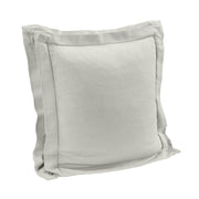 Luna - Double Flanged Washed Linen Pillow - Light Gray