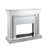 Nysa - 42" Fireplace - Mirrored & Faux Crystals