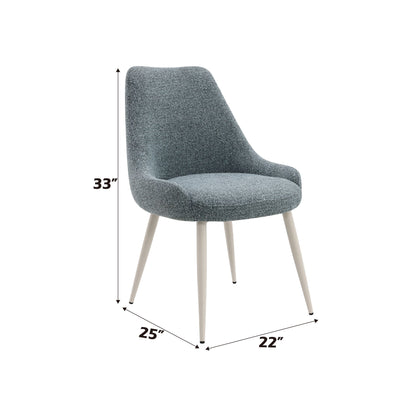 Laela - Boucle Bone Table Side Chair - Light Blue