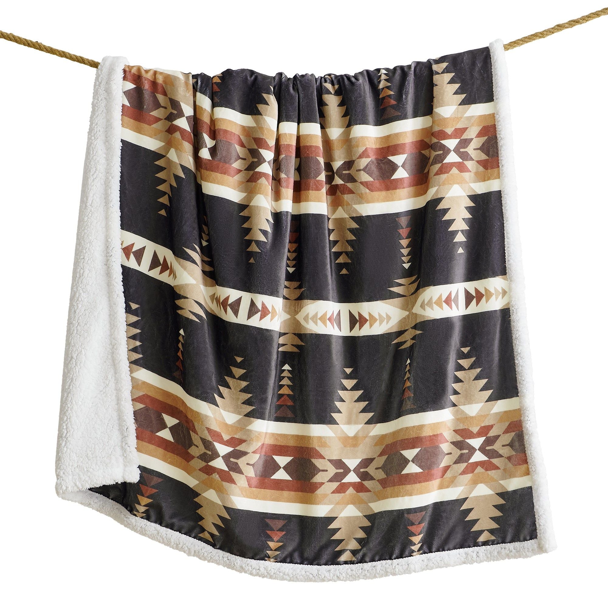 Campfire - Yosemite Campfire Sherpa Throw - Black